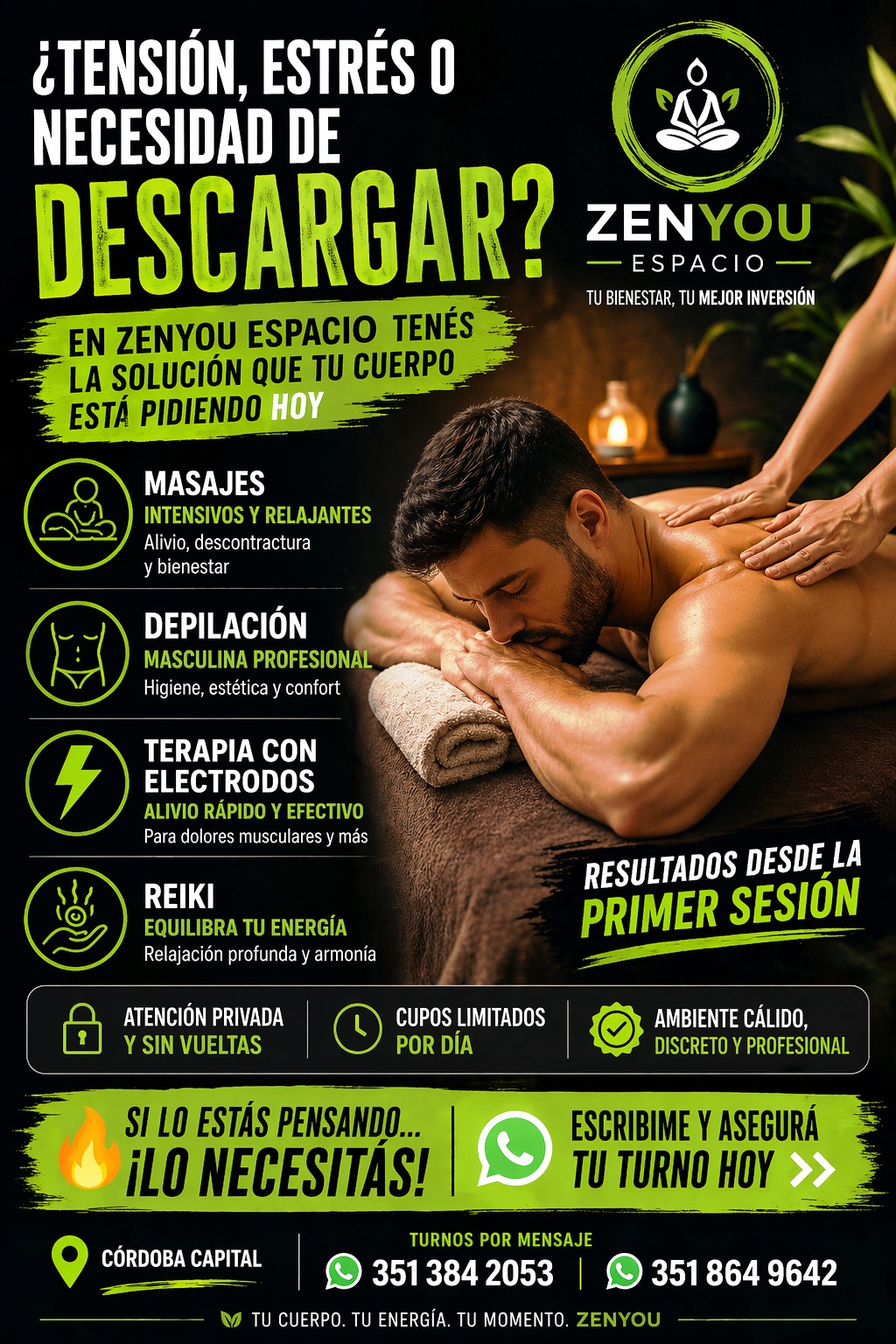 MASAJISTA PROFESIONAL DEPTO PRIVADO